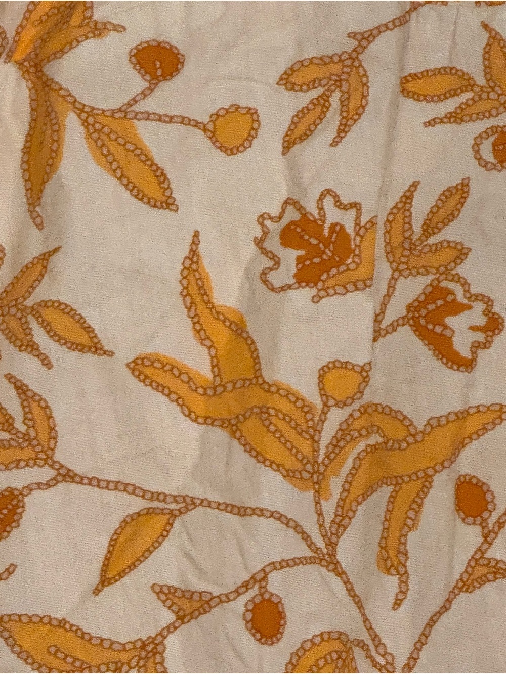 Anthropologie Cream and Mustard Floral Sundress - Picture 4 of 7